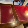 English style Victorian walnut red faux leather 180cm x 90cm Image 3