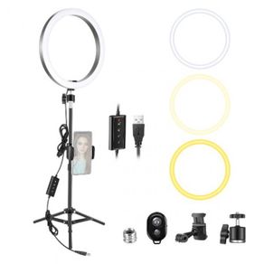 Neewer 10-inch LED Ring Light Kit with 32-inch Tripod Stand - Dimmable Studio Lighting for Photography, Video & Streaming