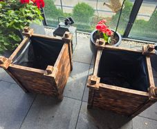 wooden planters