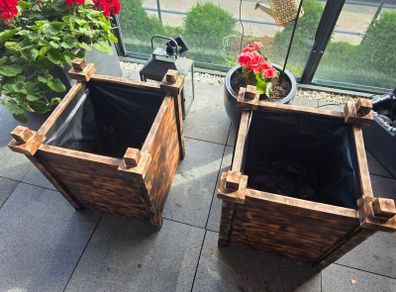 wooden planters