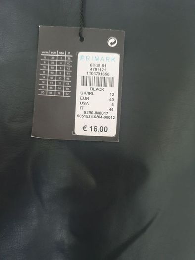 BNWT leather look black pencil skirt