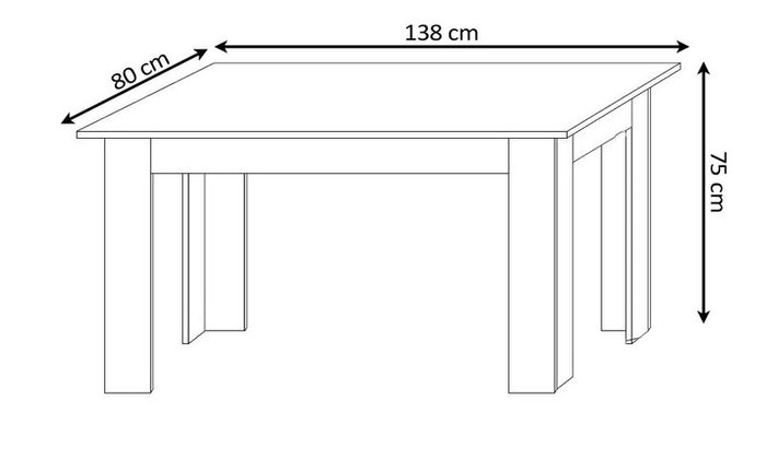 6 Seater Wooden Dining Table Set Nordic Style Oak