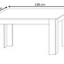 6 Seater Wooden Dining Table Set, Nordic Style Oak Image 4