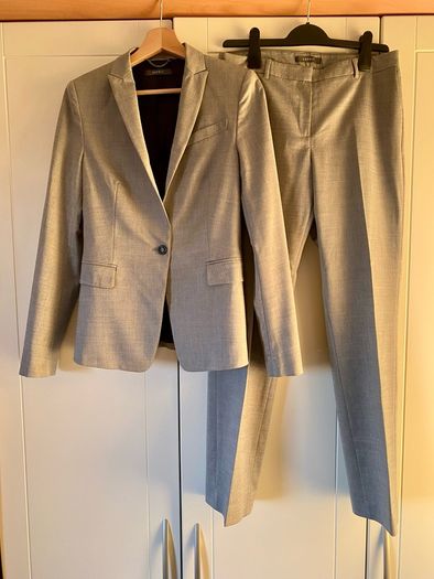 Heather grey suit 47% wool | great condition | UK 10