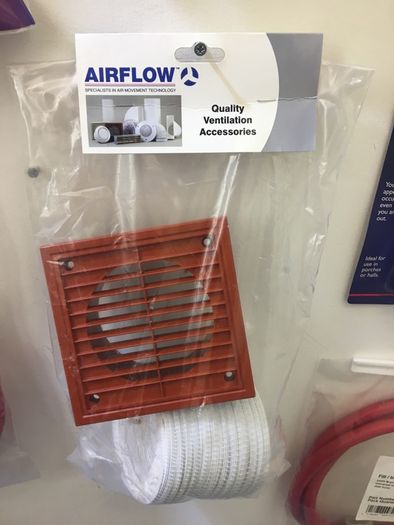 100 mm Fan Exterior Grill and Ducting Kit 4 inch Duct and Fan Grill
