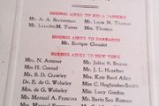 S.S. Voltaire. Passenger List plus Deck Sports Programme 1915.