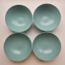 Set of 4 IKEA Teal Matte Ceramic Bowls Image 2