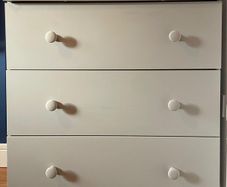 Combined Grey Baby Changing & Chest of Drawers Unit