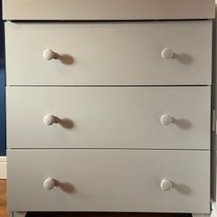 Combined Grey Baby Changing & Chest of Drawers Unit