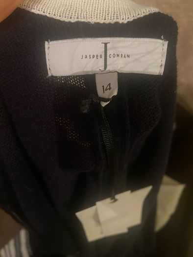 Jasper Conran Navy & White Linen Blend Cape