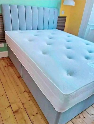 New Stylish single ,Double 4ft, 4ft6, King 5ft And 6ft Superking Sizes Divan Beds Instock. Drawers And Optional Tufted Mattresses Available. Free Delivery