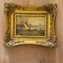 Antique paintings in gilt frame Image 5