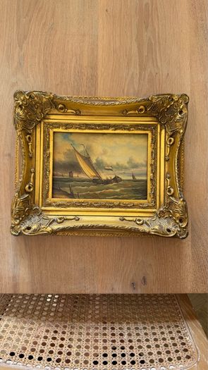 Antique paintings in gilt frame