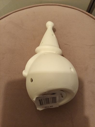 White ceramic christmas LED santa from Carraig Donn