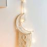 NEW SALE | Macrame Wall Hanging with LED Light,Moon Dream Catcher Woven Tapestry Bohemian Home Decor Wedding Party Ornaments Craft Gifts Image 7