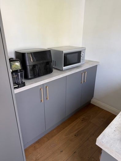 Utility room cabinets and worktops