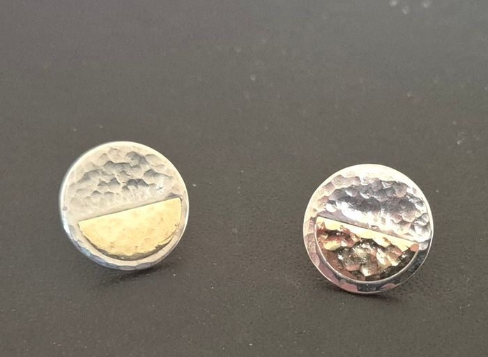 Sterling Silver & Gold Earrings