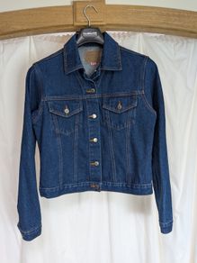 Hardball Jeanswear Womens Blue Denim Trucker Jacket Size 12 Button Front