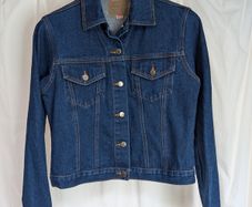 Hardball Jeanswear Womens Blue Denim Trucker Jacket Size 12 Button Front
