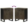 Bedside Cabinet Black 50x33x60 cm Image 6