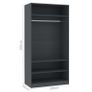 Wardrobe Grey 100x50x200 cm Chipboard Image 6