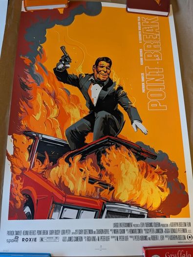 Oliver Barrett Point Break Screen Print Poster Rare