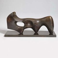 "Reclining Figure: Circle"- Bronze Sculpture-After Henry Moore