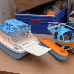 Bath Toys - Green Toys - Ferry & Helicopter/Seacopter