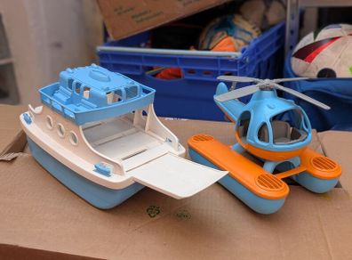 Bath Toys - Green Toys - Ferry & Helicopter/Seacopter