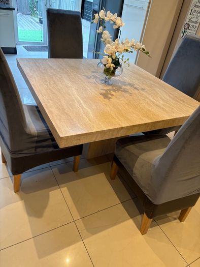 Dining table and chairs