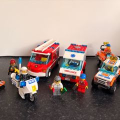 Lego City Starter Set and Driving Boat Retired Set bundle
