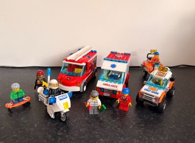 Lego City Starter Set and Driving Boat Retired Set bundle