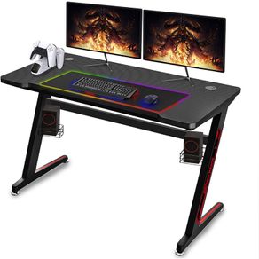 _Large Gaming Table Table Desk for PC Computer Ergonomic Gaming Desk Carbon Fiber Gamer Table 120 x 60 cm