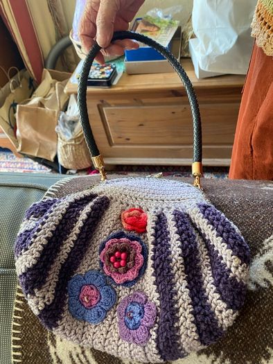 Handmade crochet macrame shoulder bags