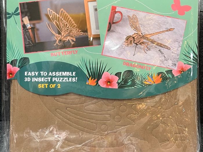 3D 2pc Insect Model Maker. Butterfly and Dragonfly.