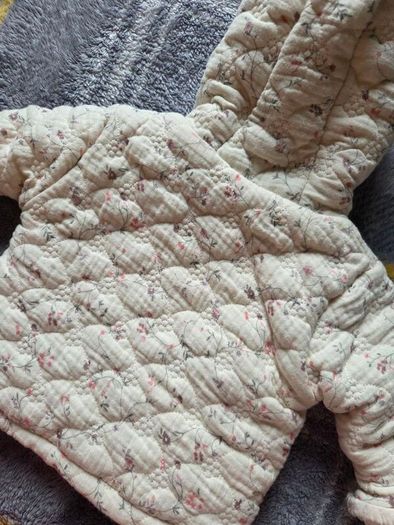 Upto1month, Bnwot Next Cream Floral Quilted Borg Fleece Hooded Jacket