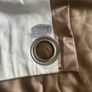 one pair of Gold Satin curtains with dimensions of 100cm width and 90cm high Image 3