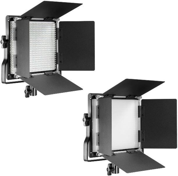 45221 Neewer 2x 660 Pieces (330 White+3300 Yellow) LED Video Light and Stands, Battery