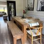 Dining table with chairs and bench Image 6