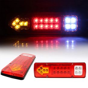 2x 19LED Tail Lights 12V 24V Turn Signal Lamp Car Light Assembly Reversing Lights Stop Lights For Trailer Lorries Boat Truck