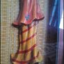 Large Wooden 3D African Art Shadow Box  with Resin Tradional Female Figure. Image 9