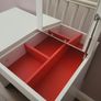White vanity table with flip-top mirror Image 2
