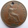 Victoria 1853 Copper Young Head Penny Image 4