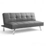 Comfy Grey 3-Seater Sofa Folds Out Handy, 180cm Image 3