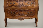 Mid 20th Century Italian Walnut Bombe Chest of Drawers