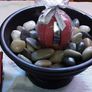 candle holder with stones Image 2