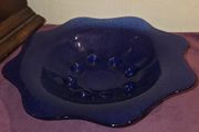 Vintage Cobalt Blue Fruit Bowl