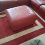 Red leather corner suite Image 5