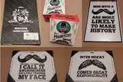 Moustache Themed Gift Collection including Pub Coasters and Plaques (All Brand New)