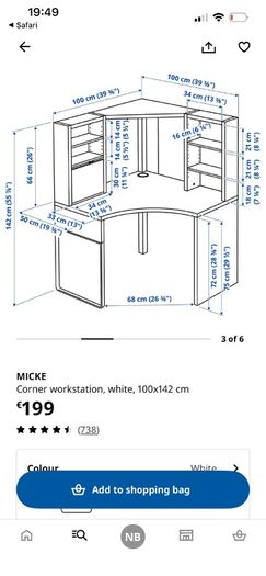 ikea workstation desk white